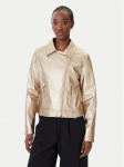 Rinascimento Tehisnahast jope CFC0124665003 Kuldne Regular Fit