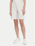 adidas Bermuda p&uuml;ksid Pinstripe JC7684 Valge Loose Fit