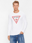 Guess Pikkade varrukatega T-s&auml;rk Original Logo M2YI31 I3Z14 Valge Slim Fit
