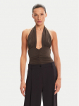 NORMA KAMALI Bodi Mio KK424XPLG74823 Pruun Slim Fit