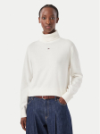 Tommy Jeans Golf Essetnial DW0DW23361 Valge Relaxed Fit