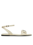 Calvin Klein Sandaalid Flat Sandal W/Ck Hw - Lth HW0HW02367 Ekr&uuml;&uuml;v&auml;rv