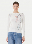 Desigual Kampsun Arty 25WWJF33 Valge Regular Fit