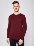 Tommy Hilfiger Pikkade varrukatega T-s&auml;rk Stretch Tee MW0MW10804 Bordoopunane Slim Fit