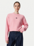 Tommy Jeans Kampsun Fluffy Badge DW0DW23831 Heleроosa Regular Fit