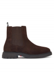 Tommy Hilfiger Poolsaapad Corporate Casual Suede Chelsea FM0FM05952 Pruun