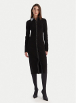 Patrizia Pepe Kootud kleit 2A2982 K215 Must Regular Fit