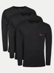 HUGO Pika varrukaga s&auml;rkide komplekt 50492631 Must Regular Fit