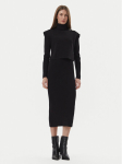 Morgan Kootud kleit 262-RMILOR Must Slim Fit