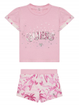 Guess Komplekti kuuluvad t-s&auml;rk ja &scaron;ortsid A5GG13 K6YW4 Roosa Regular Fit 12M