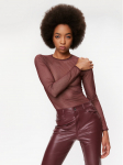 TWINSET Bodi 232TT2480 Bordoopunane Slim Fit