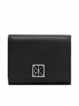 Calvin Klein Rahakott Emblem Hw Pebble Trifold W/Zip LV04F1128G Must 00