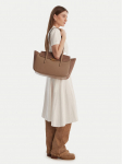 Calvin Klein K&auml;ekott Hardware Brushed Flap Tote Bag LV04F3336G Beež