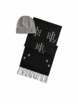 LAUREN RALPH LAUREN Komplekti kuuluvad sall ja m&uuml;ts LAUREN RALPH LAUREN-454P04457 Must