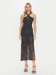 Simona Corsellini Kootud kleit P25CPABO0401 Must Slim Fit 42