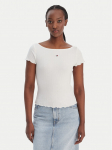 Tommy Jeans T-s&auml;rk Lettuce Edge DW0DW22460 Ekr&uuml;&uuml;v&auml;rv Slim Fit