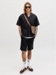 Jack & Jones Komplekti kuuluvad s&auml;rk ja riidest &scaron;ortsid Tyson 12297649 Must Relaxed Fit