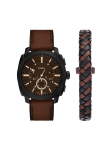 Fossil Kella ja k&auml;ev&otilde;ru komplekt Machine&nbsp;Chronograph FS6102SET Pruun