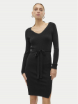 Vero Moda Kootud kleit Saba 10309320 Must Slim Fit