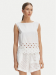 Max Mara Beachwear Top Maggio 2616161039 Valge Regular Fit