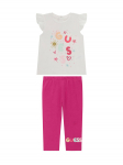 Guess Komplekti kuuluvad t-s&auml;rk ja retuusid A6GG08 K6YW4 Valge Regular Fit