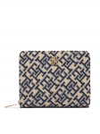 Tommy Hilfiger Rahakott Th Icon Med Za W/ Flap Jacquard AW0AW18759 Sinine