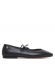 Tommy Hilfiger Baleriinad Lace-Up Leather Ballerina FW0FW09542 Must