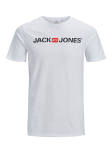 Jack & Jones T-s&auml;rk Corp Logo 12137126 Valge Slim Fit
