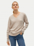 Vero Moda Kampsun Crewlefile 10233357 Beež Loose Fit
