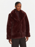 ICONA Karusnahk Cappotti RI5LE012 Bordoopunane Regular Fit