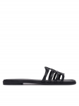 Tommy Hilfiger Pl&auml;tud Th Script Flat Mule Lth FW0FW09368 Must