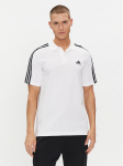 adidas Polo s&auml;rk Essentials Piqu&eacute; Embroidered Small Logo 3-Stripes Polo Shirt IC9312 Valge Regular Fit