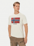 Napapijri T-s&auml;rk S-Flag Tiki Ss NP0A8A6IN1A1 Valge Regular Fit