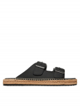 Tommy Hilfiger Espadrillid Flex Jutte Hilfiger Lth Sandal FM0FM05646 Must