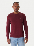 Tommy Jeans Kampsun DM0DM21787 Bordoopunane Regular Fit