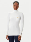 Elisabetta Franchi Golf MK-11B-56E2-V290 Valge Slim Fit
