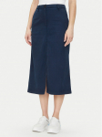 Tommy Hilfiger Midiseelik Co Blend Midi Skirt WW0WW44726 Tumesinine Regular Fit