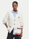Tommy Jeans Kardigan DW0DW22934 Valge Regular Fit