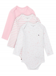 Tommy Hilfiger Laste bodide komplekt 3 Pack Seasonal Body Ls Giftbox KN0KN02254 Heleроosa
