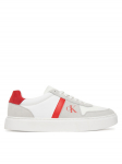 Calvin Klein Tossud Mixed Texture Lace Up Cupsole Trainers YM0YM01395 Valge 43