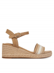 Tommy Hilfiger Espadrillid Mid Wedge Espad Webbing FW0FW09230 Beež