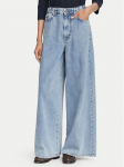 Weekend Max Mara Teksad Zattera 2625186031 Sinine Wide Leg