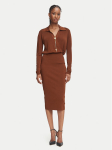 Elisabetta Franchi Kokteilikleit AM-19S-66E2-V500 Pruun Slim Fit