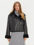 MAX&Co. Tehisnahast jope 2426086074200 Must Regular Fit