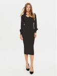 TWINSET Kootud kleit 241TP3361 Must Slim Fit