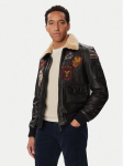 Aeronautica Militare Nahkjope 262PN0968U100839 Must Regular Fit