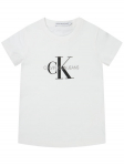 Calvin Klein Jeans T-s&auml;rk Monogram Logo IU0IU00068 Valge Regular Fit 10