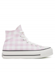 Converse Tennised Chuck Taylor All Star Lift Platform Gingham A13663C Roosa