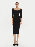 Dolce&Gabbana Kootud kleit FXS20T JFMEV N0000 Must Regular Fit
