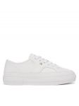 Tommy Hilfiger Tossud Platform Vulc Piping Ltr FW0FW09393 Valge